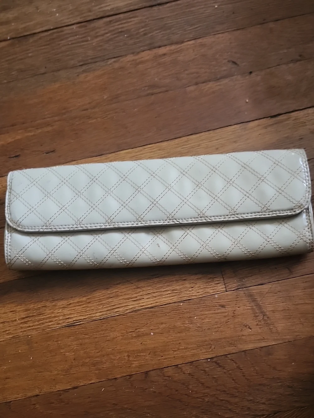 GAP Quilted Fold-Over Clutch - Cream